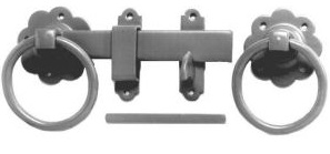 150mm Galv Ring Gate Handle Latch Set