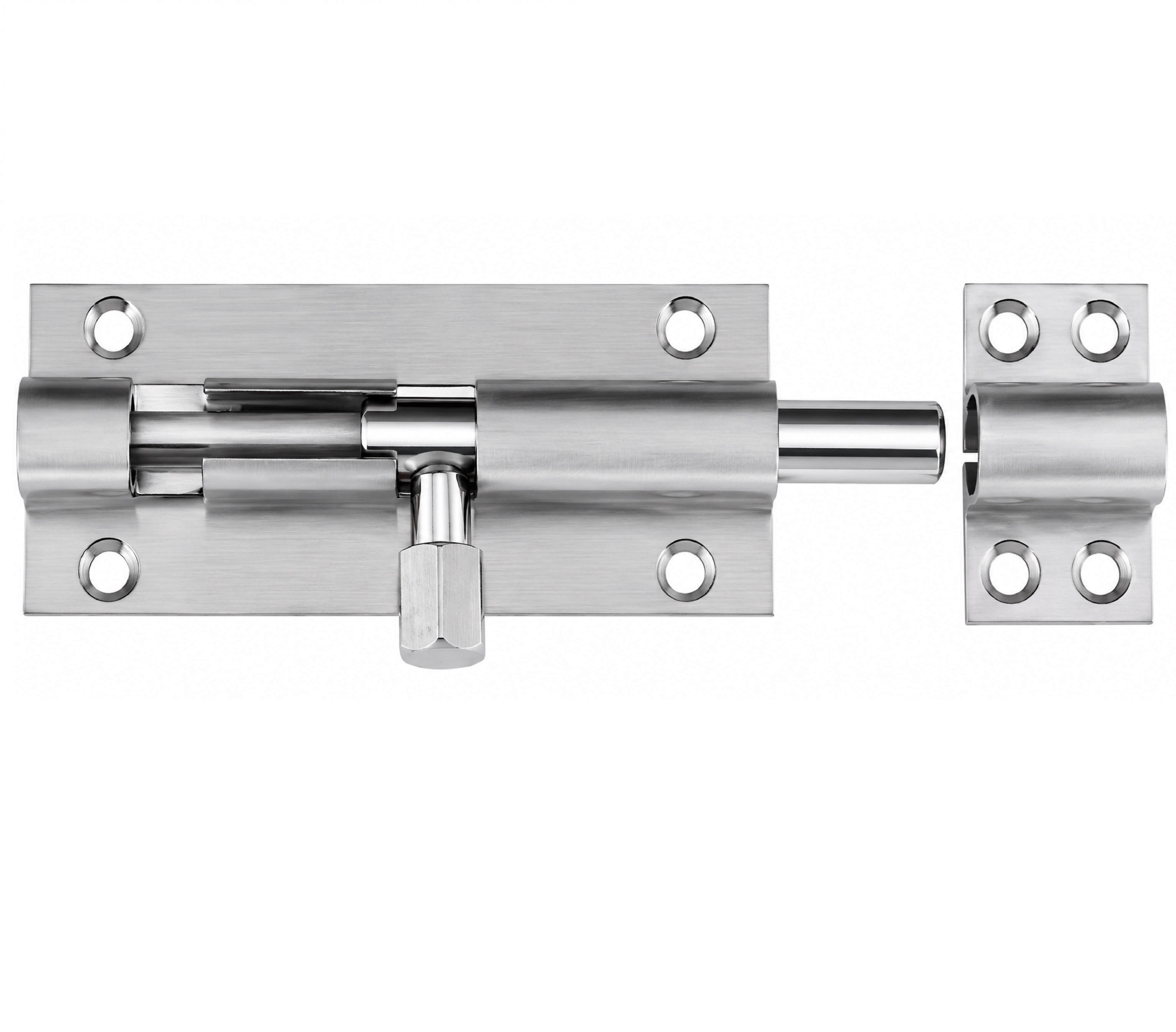 Straight Satin Chrome Barrell Bolts