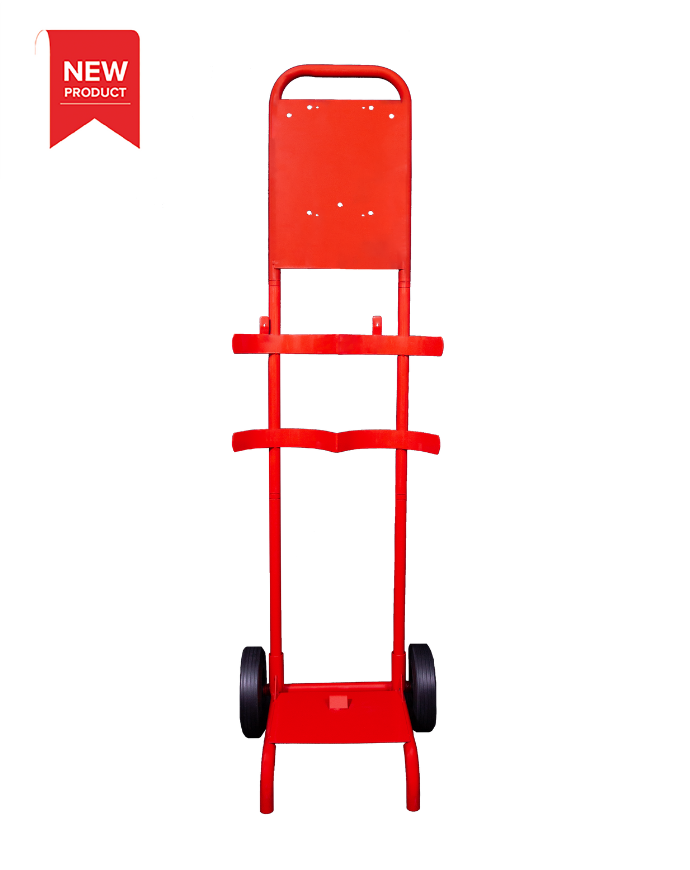 Double Fire Extinguisher Trolley