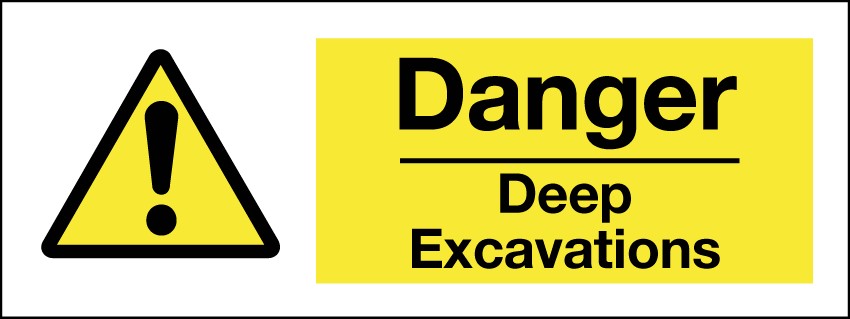 Danger Deep Excavations 400x150mm RP