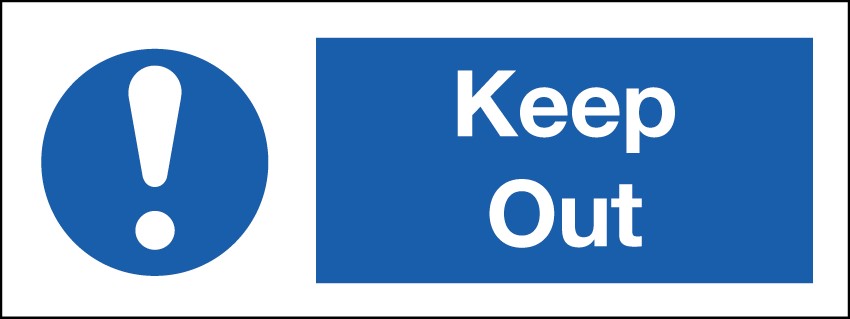 Keep Out 400x150mm RP