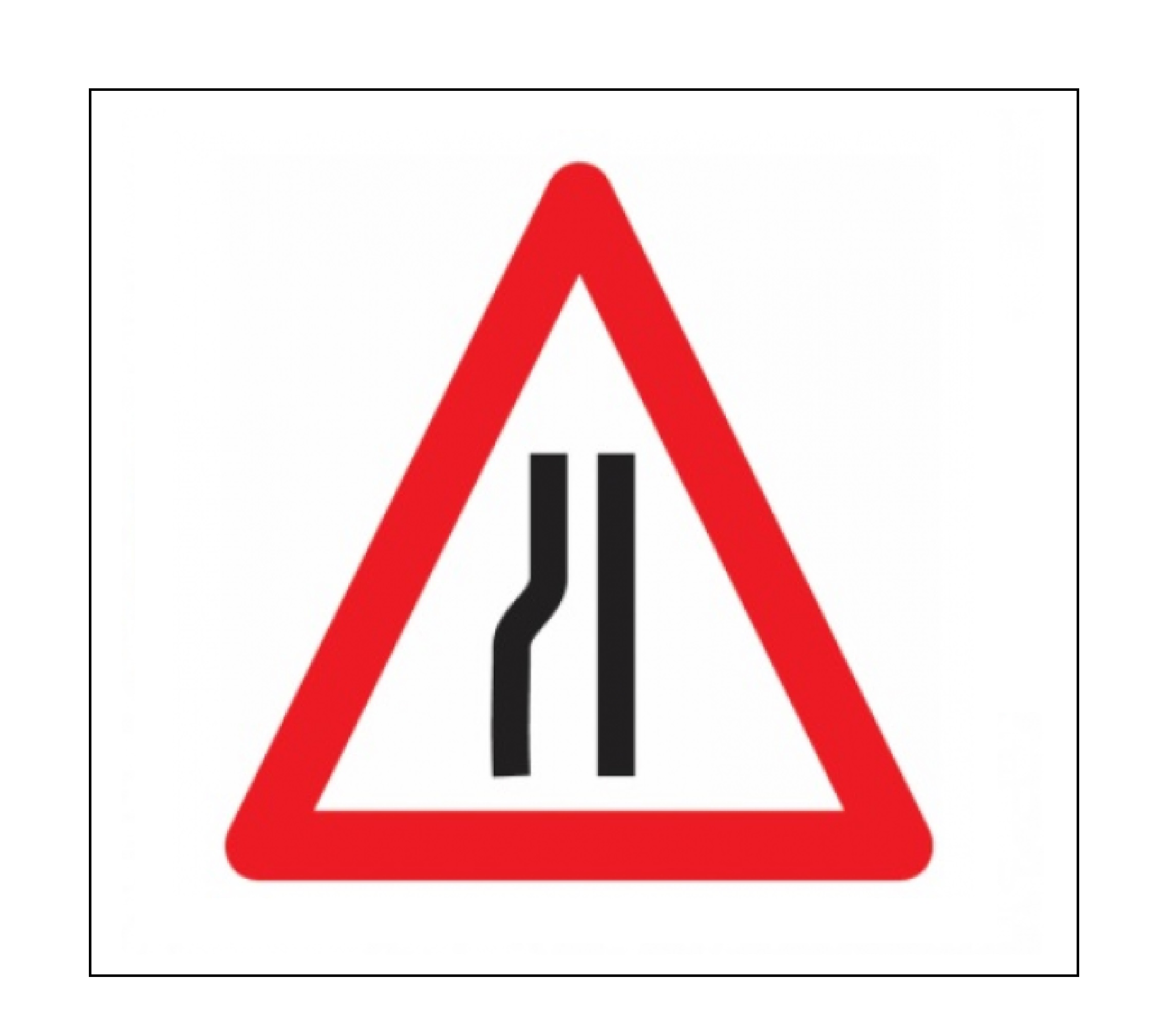 Road Narrow Sign
