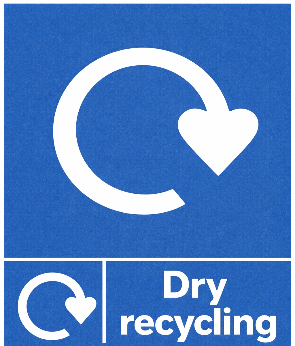 Kitchen Waste Recycling Sign.