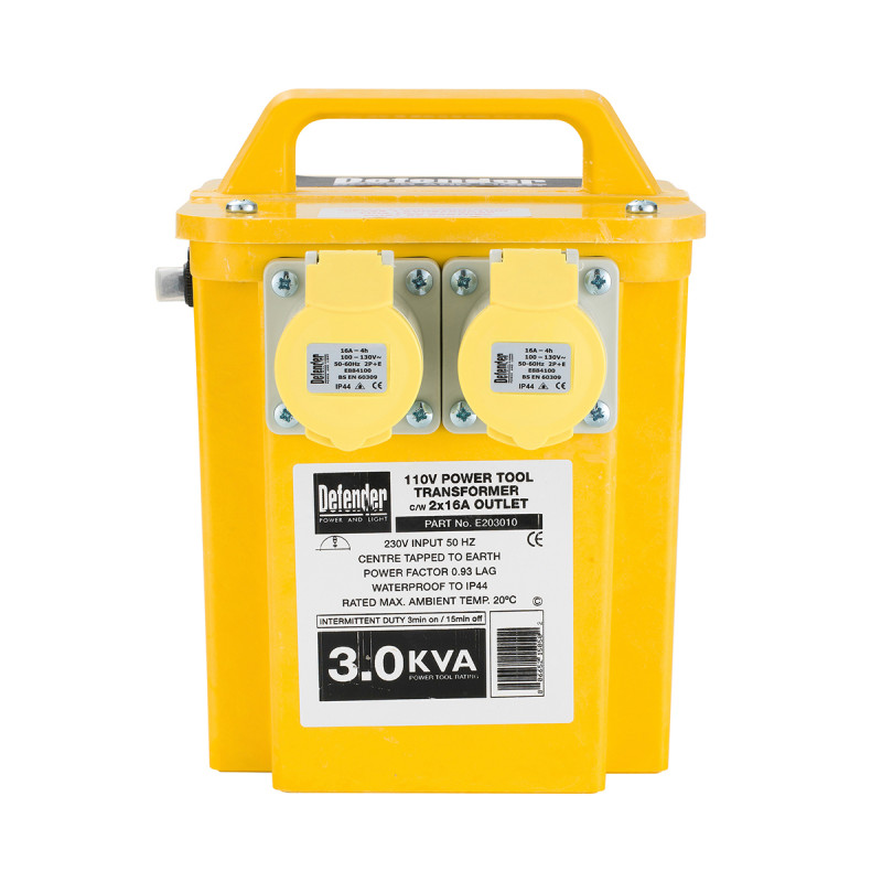 3000W  Transformer 3kVA    2x16A Sockets
