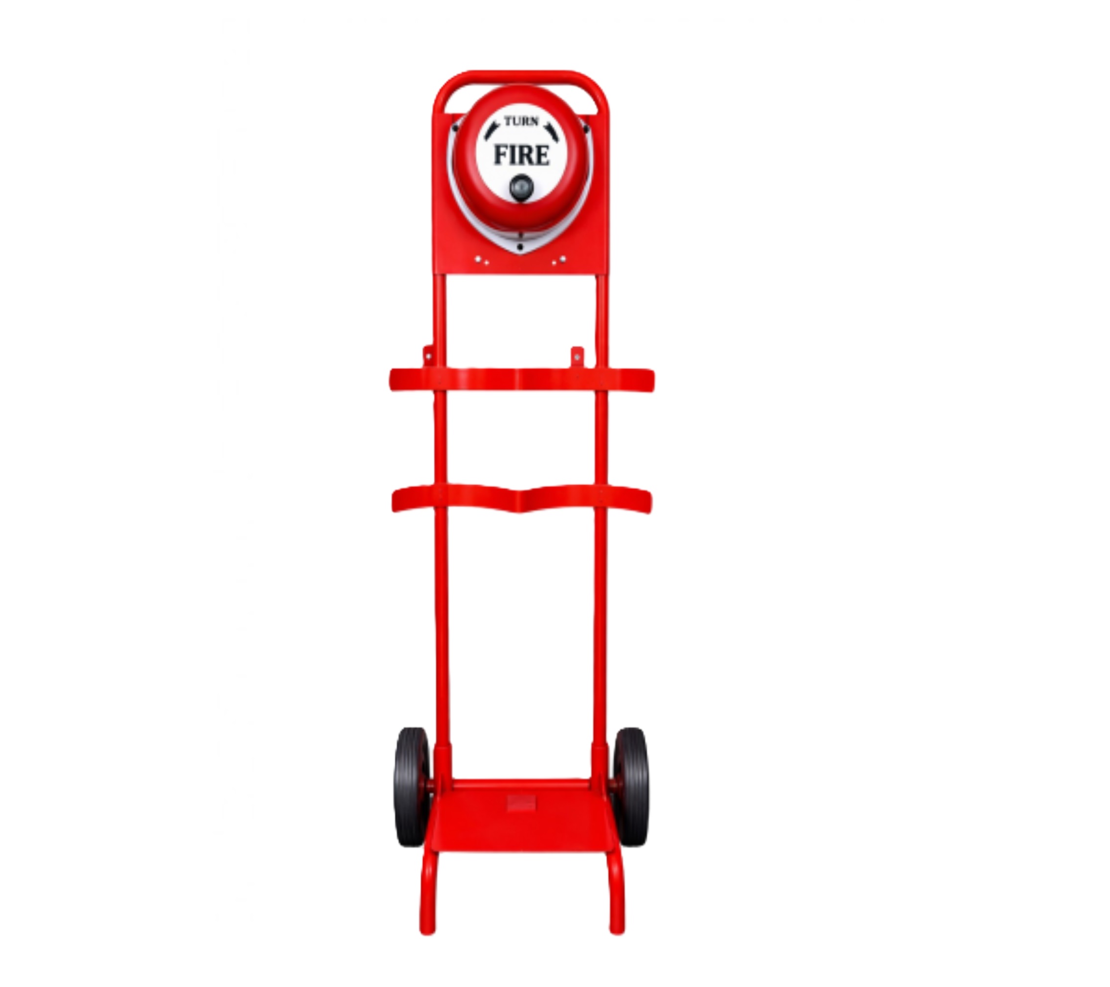 Double Fire Extinguisher Trolley c/w Bell