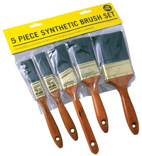 Synthetic Paint Brush Set 5pce
