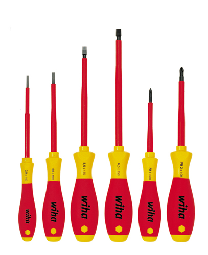 Wiha VDE 320N Slotted/Phillips Driver Set 6 Piece