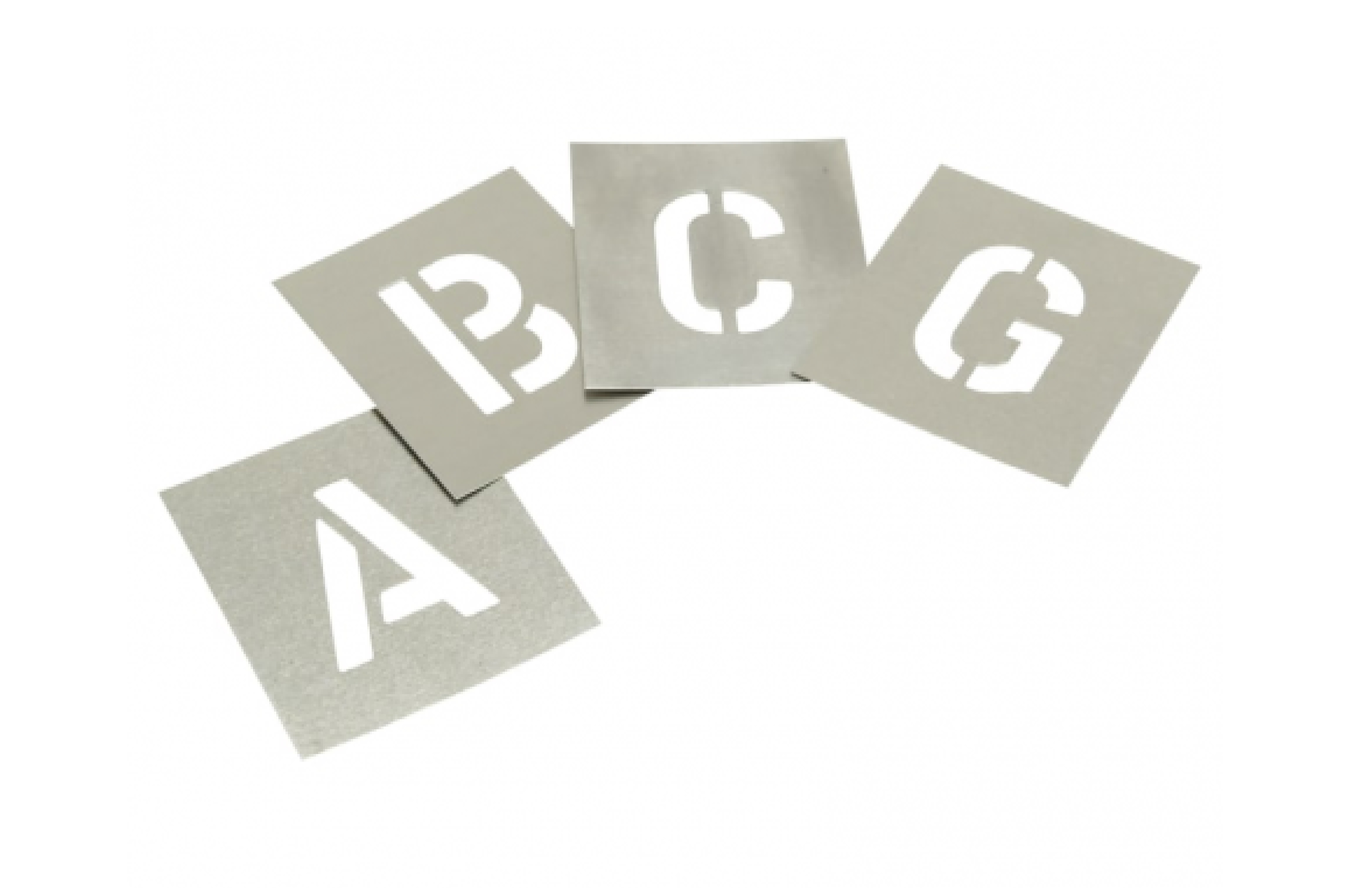 SET ZINC STENCILS LETTERS 4IN ATB