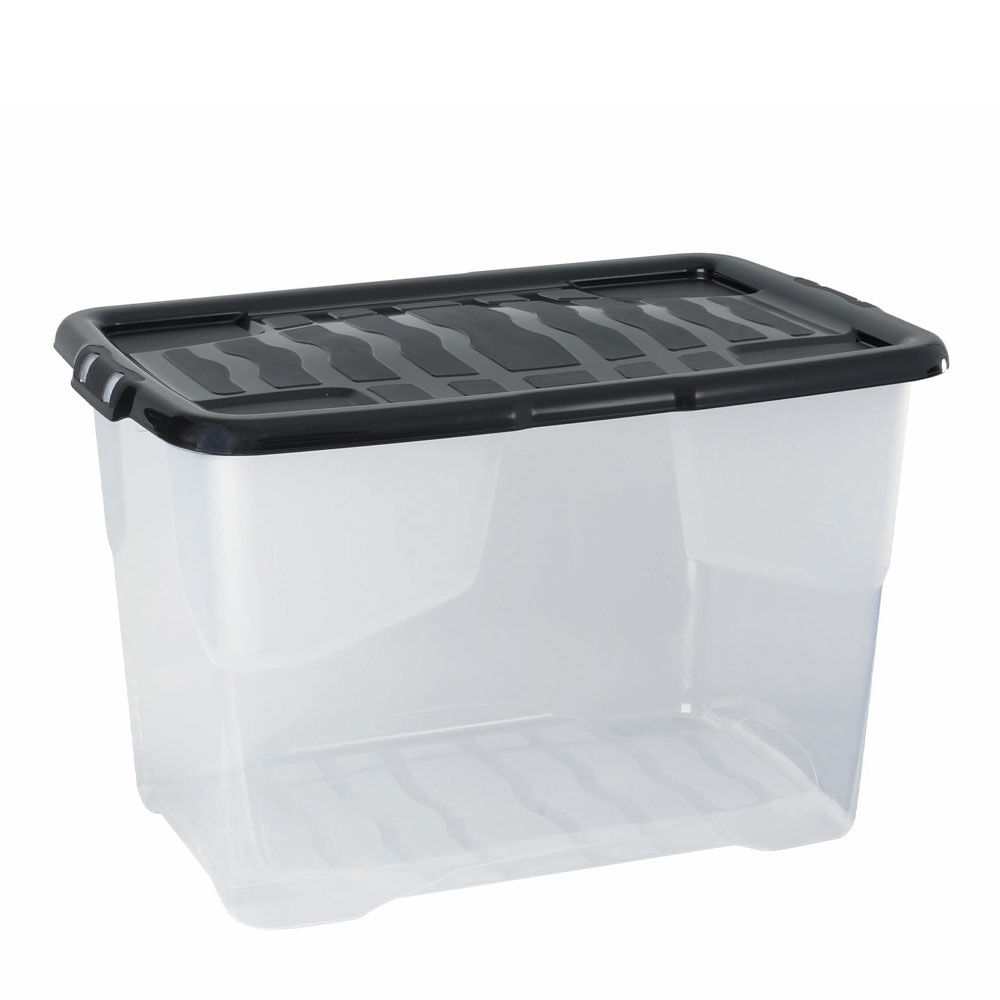 Storage Box & Lid Clear 65Ltr
