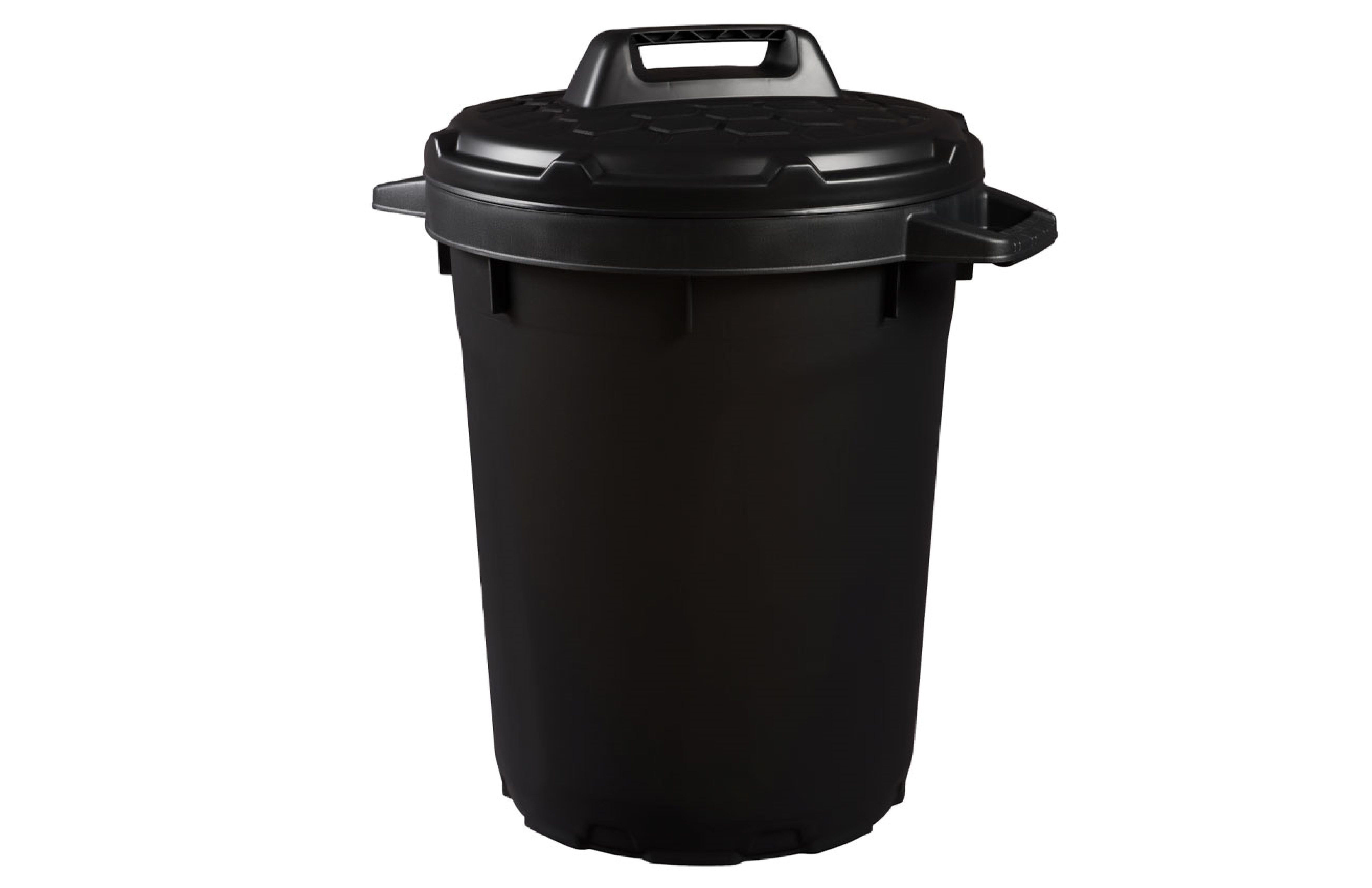Black Heavy Duty Plastic Dustbin 90 Litre (c/w lid)