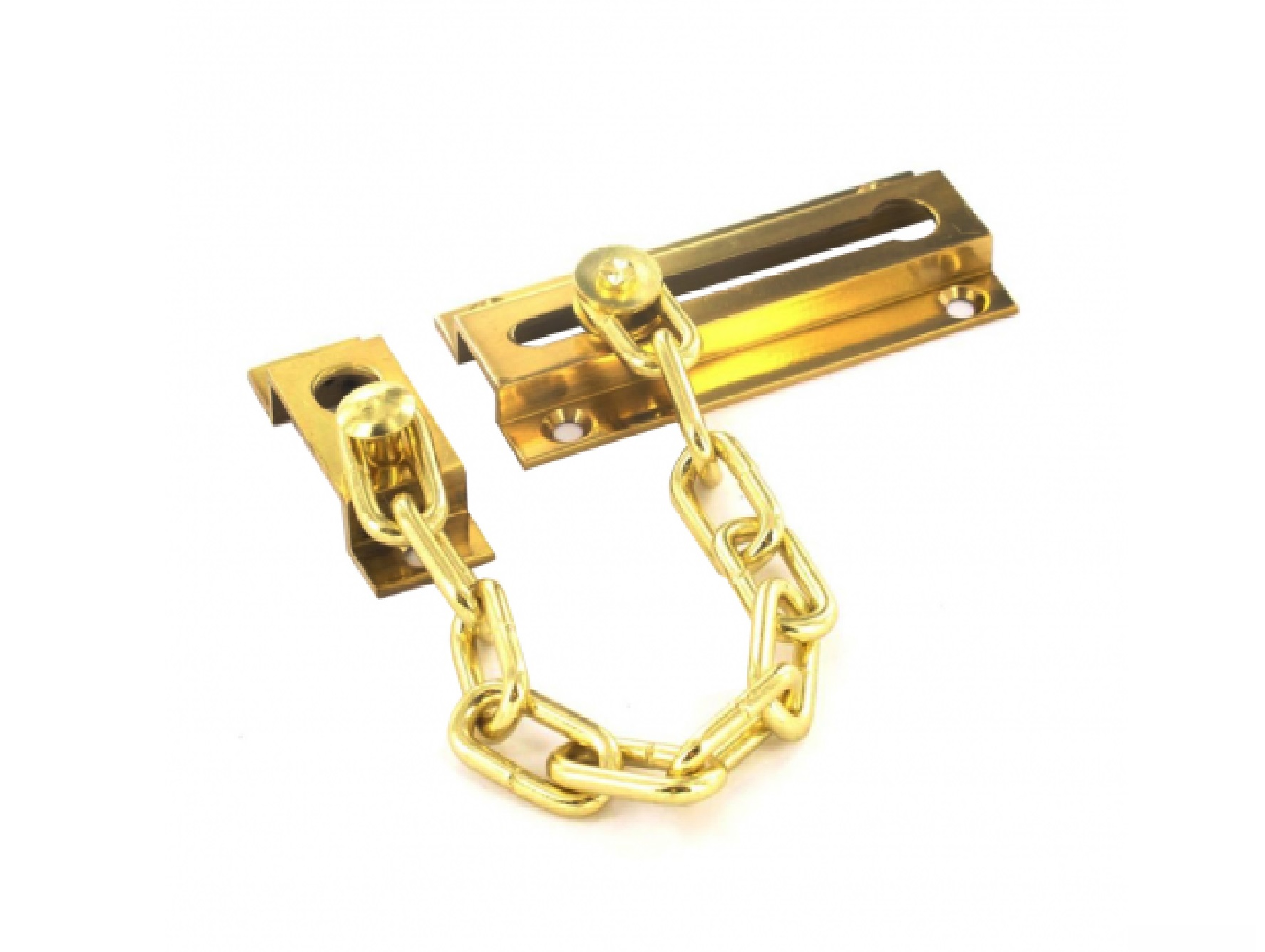 Door Chain 100mm Polished Brass